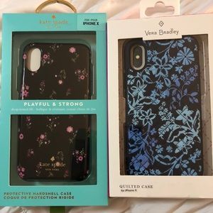 SOLD.....Vera Bradley & Kate Spade iphone x cases